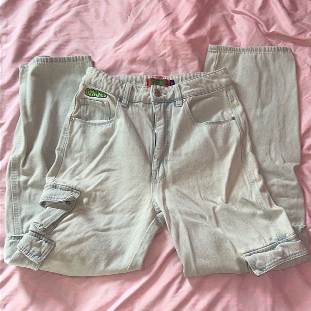 EMPYRE Light wash Cargo Jeans